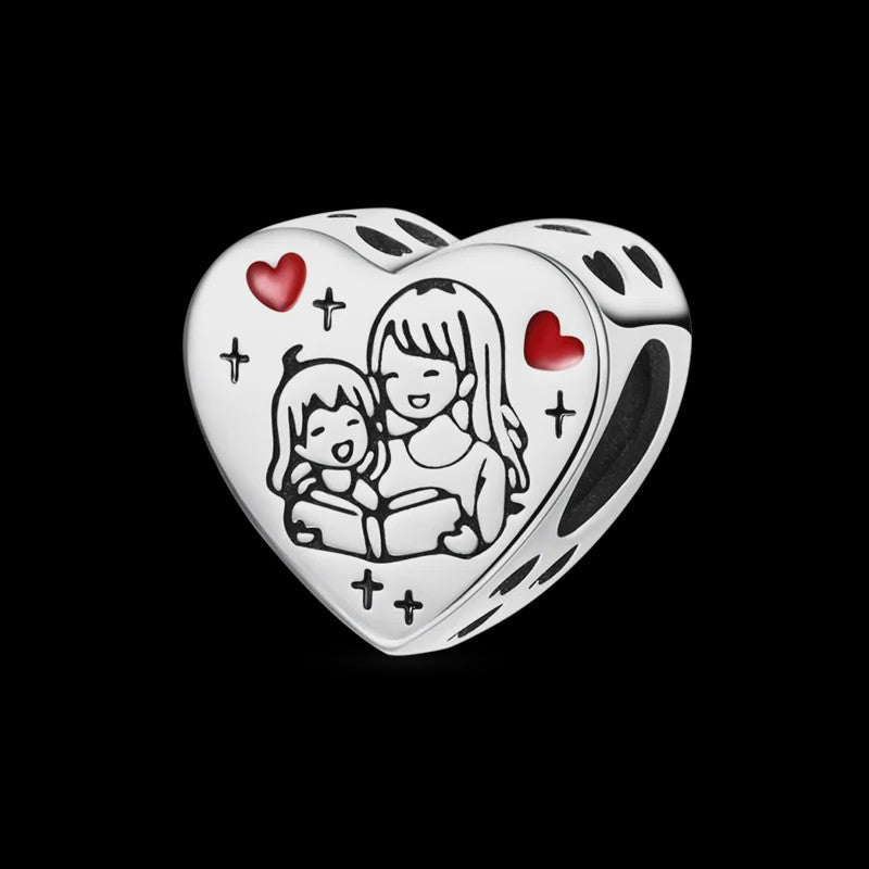 925 Sterling Zilveren Bedel 'Mom Love' - Perfect Cadeau voor Moederdag en Verjaardag
