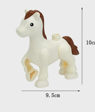 Grote Bouwstenen Dierenpark & Boerderij Figuren - Compatibel met Duplo