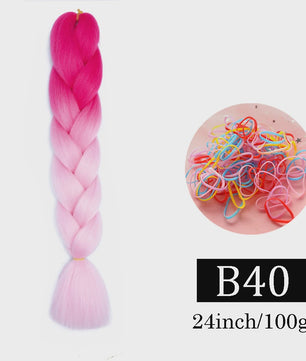 24 Inch Jumbo Braids Haarverlenging - Synthetisch Vlechtkapsel met Ombre Kleuren