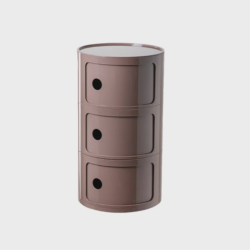 Moderne Ronde Nachtkastje - Minimalistisch Plastic Bijzetkastje