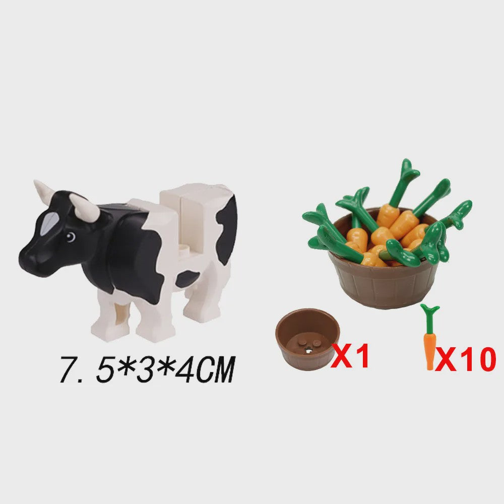 Bouwstenen Dierenpark & Boerderij: Varkens, Kippen, Panda's, Olifanten en Meer - Speelgoed Bouwpakket