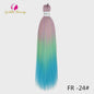 26 Inch Ombre Kleuren Vlechtsel Haar Synthetisch Pre-stretched Jumbo Braids Haar voor Cosplay & Pruiken