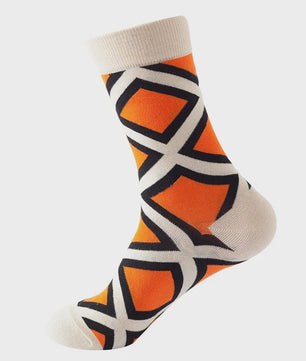 Unisex Katoenen Sokken met Vrolijke Fruit, Dieren & Kunst Prints - Hip Hop & Skateboard Stijl