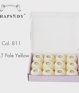 Rhapsody Pearl Cotton Garen Set - Maat 8 - 12 Bollen voor Haken, Borduren & Knutselen