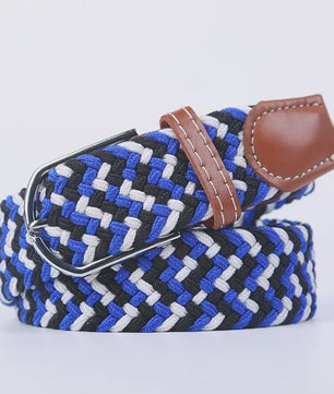 Unisex Gevlochten Elastische Riem met Pin Gesp - 107-130cm