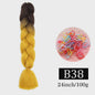 24 Inch Jumbo Braids Haarverlenging - Synthetisch Vlechtkapsel met Ombre Kleuren