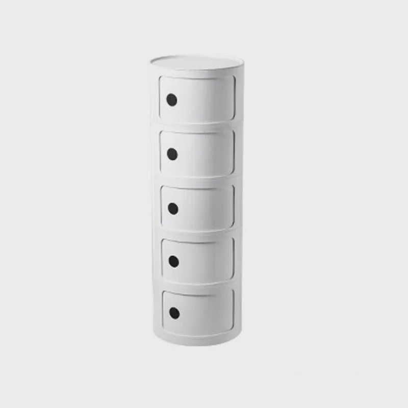 Moderne Ronde Nachtkastje - Minimalistisch Plastic Bijzetkastje