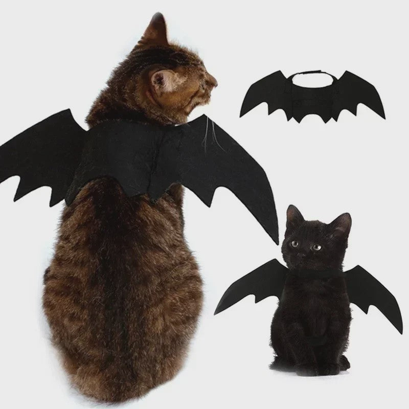 Zwarte Vleermuisvleugels Kostuum voor Kat en Hond - Feestelijke Cosplay Outfit