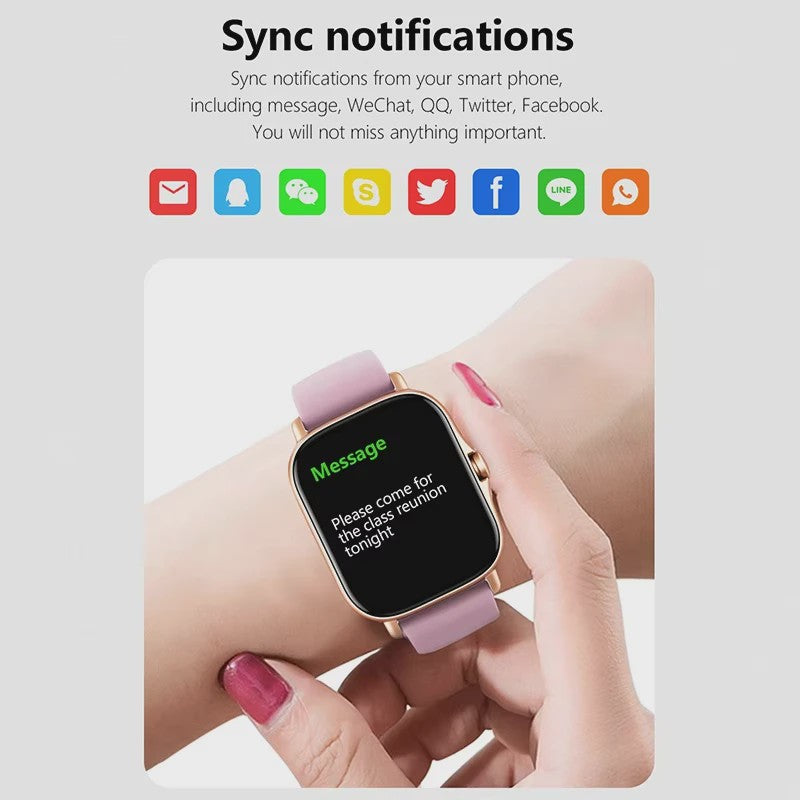 Lenovo Smartwatch 1.83'' - Waterdicht, Fitness Tracker, Bellen & Gezondheidsmonitor (iOS/Android)