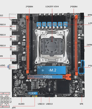 MOUGOL X99 Gaming Moederbord Kit met Intel Xeon E5 2680 V4 CPU en 16GB DDR4 RAM