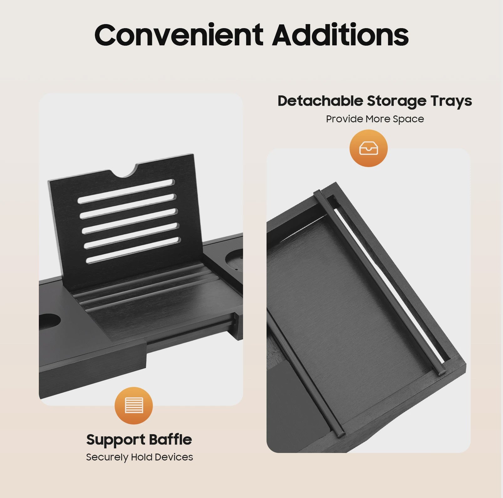 Verstelbare Badkuip Tray met Wijnglas & Tablet Houder - Luxe Bad Accessoire Organizer