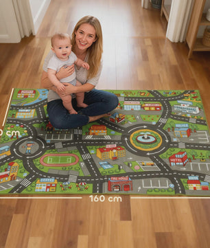 Educatief Kinderkleed Stad met Wegen - Antislip Speelkleed voor Urenlang Plezier