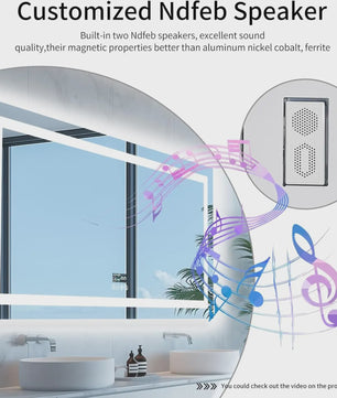 XXL Smart LED Spiegel met Bluetooth, Anti-Condens & Digitale Display