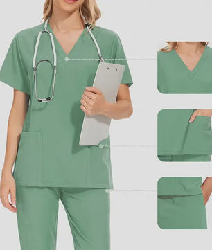 Comfortabele Dames Scrub Set - Medische Werkkleding Top & Broek
