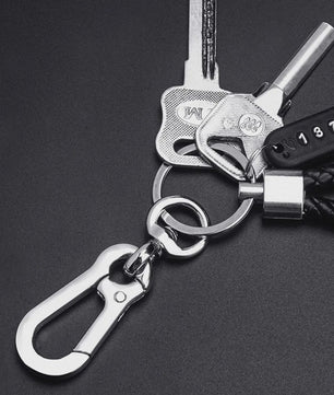 Trendy Leren Telefoonnummer Sleutelhanger voor Heren - Anti-verlies Auto Accessoire
