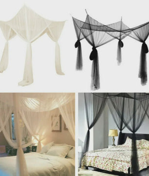 Luxe Klamboe Hemelbed - 4 Deuren - King/Queen & Enkel Bed - Muggennet