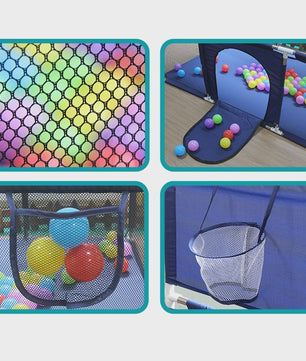 IMBABY Baby Speelpen - Veilig Buitenspeelpark met Basketbal & Ballenbad Functie