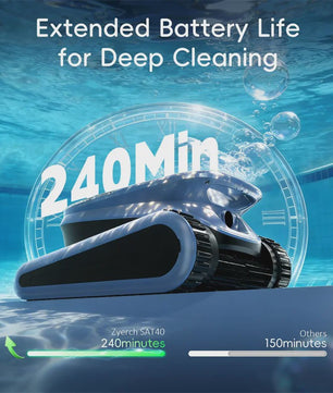 Robot Zwembadreiniger Seauto SAT 40 - Slimme Navigatie & 240 Min. Batterij