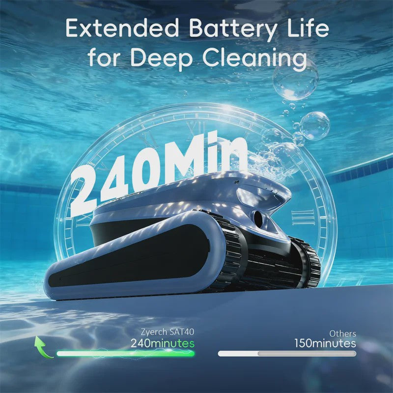 Robot Zwembadreiniger Seauto SAT 40 - Slimme Navigatie & 240 Min. Batterij