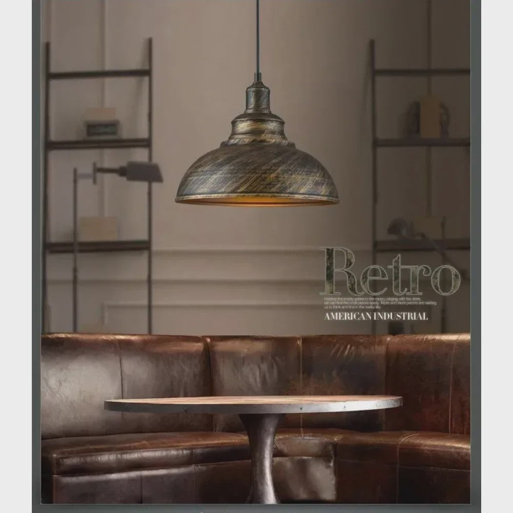 Vintage Retro Hanglamp met E27 Fitting - Industriële Sfeer voor Keuken en Woonkamer