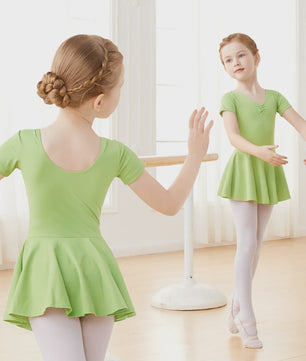 Schattige Ballet Leotard Jurk met Tutu voor Meisjes - Kortmouw Danskleding