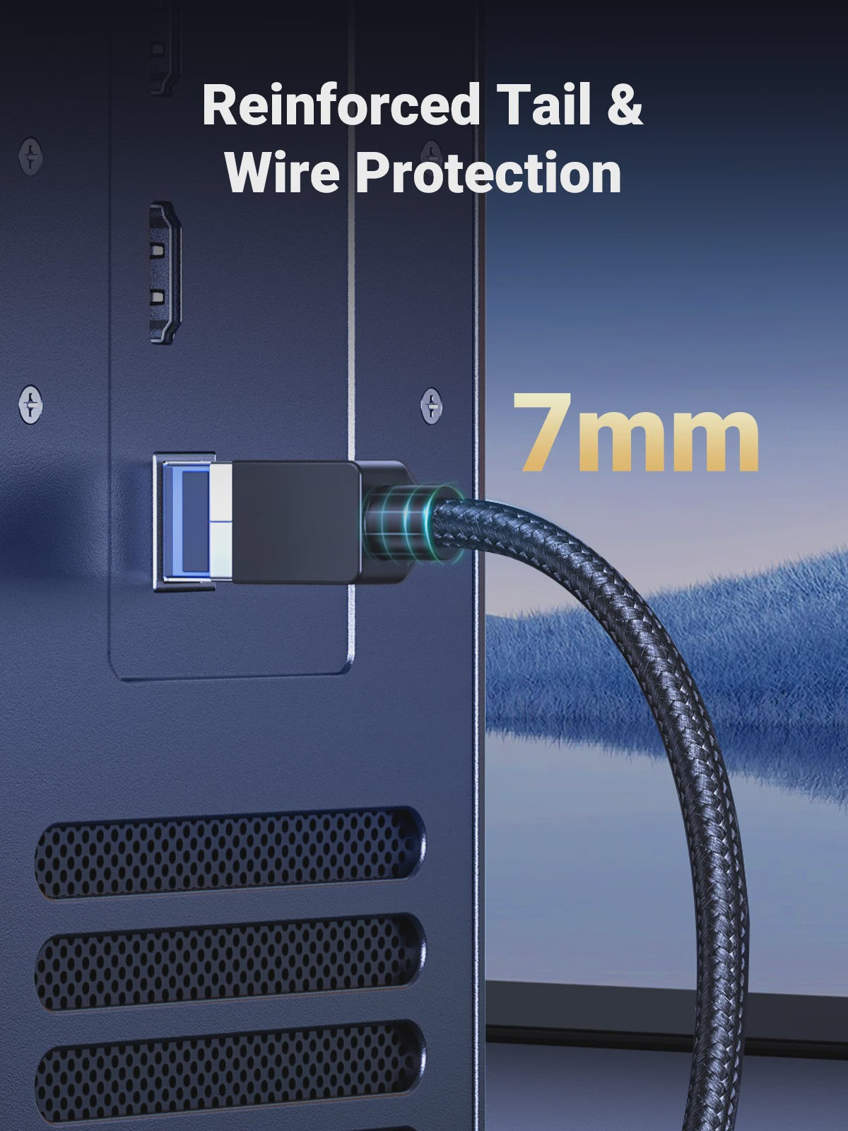 UGREEN Cat 8 Ethernet Kabel - 40Gbps Hoge Snelheid, Gevlochten Netwerkkabel