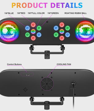 Krachtige Party & DJ Verlichting: RGB LED Effecten, Magische Bal & Stroboscoop met Afstandsbediening