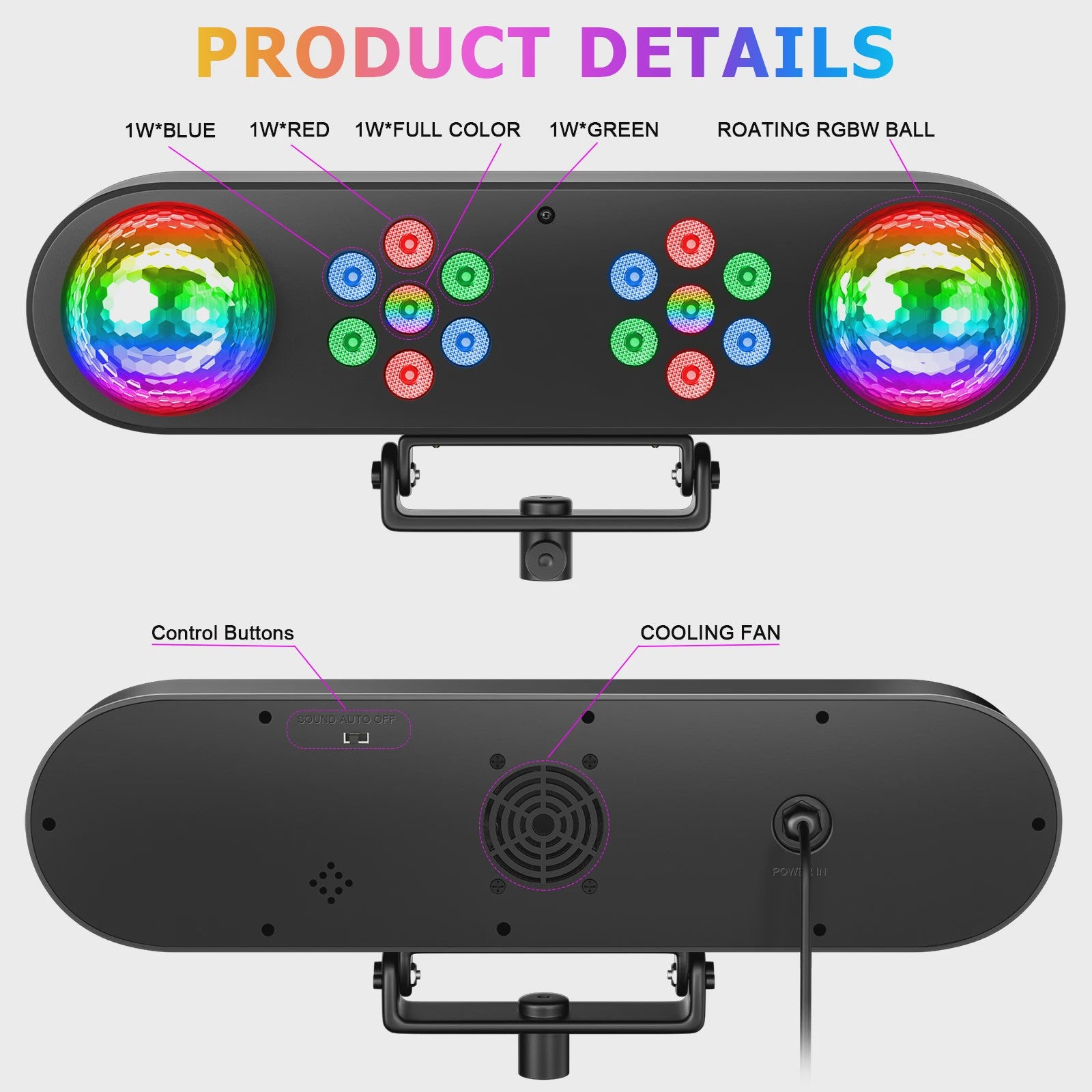 Krachtige Party & DJ Verlichting: RGB LED Effecten, Magische Bal & Stroboscoop met Afstandsbediening