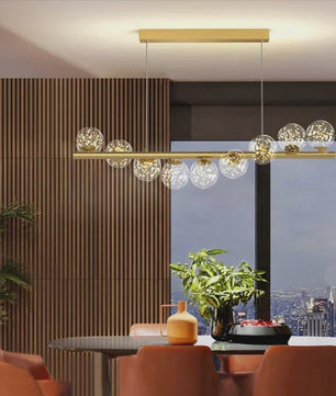 Luxe Scandinavische Plafondlamp met Sterrenlicht - Goudkleurig