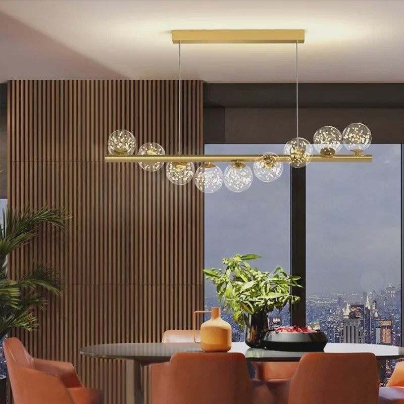 Luxe Scandinavische Plafondlamp met Sterrenlicht - Goudkleurig
