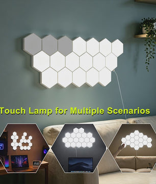Modulaire Hexagon LED Wandlampen - Touch Control, Dimbare Sfeerverlichting
