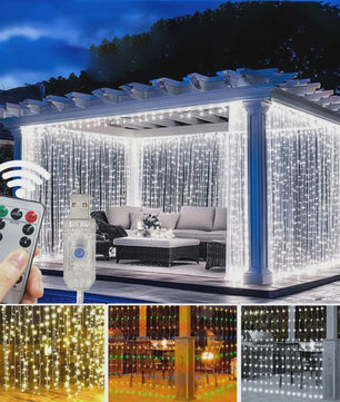 LED Gordijn Lichtjes met Afstandsbediening - USB Feestverlichting voor Huis, Bruiloft & Kerst
