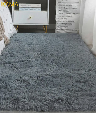 VIKAMA Luxe Pluche Vloerkleed - Zacht & Sfeervol voor Slaapkamer en Woonkamer