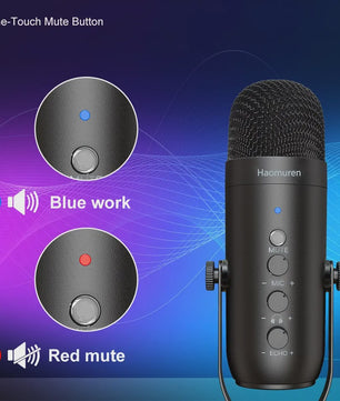Professionele USB Condensator Microfoon Kit met Boomarm voor Streaming & Podcast