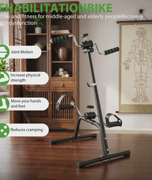 Compacte Hometrainer Fiets voor Benen en Armen - Verstelbare Weerstand - Ideaal voor Senioren en Zittend Gebruik