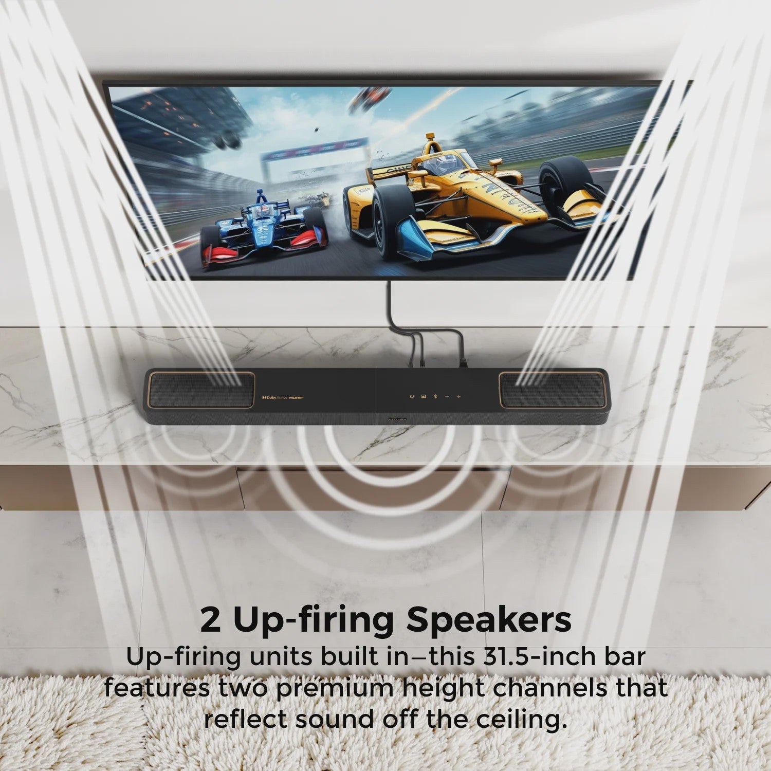 ULTIMEA 5.1.2ch Soundbar Home Theater Systeem met Dolby Atmos, 460W, Surround Speakers en App Bediening