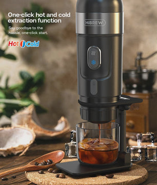 HiBREW Draagbare Koffiemachine: Espresso voor Auto & Thuis (DC12V)
