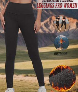 Dames Thermische Fleece Leggings met Hoge Taille - Warm & Zacht voor Yoga en Workout