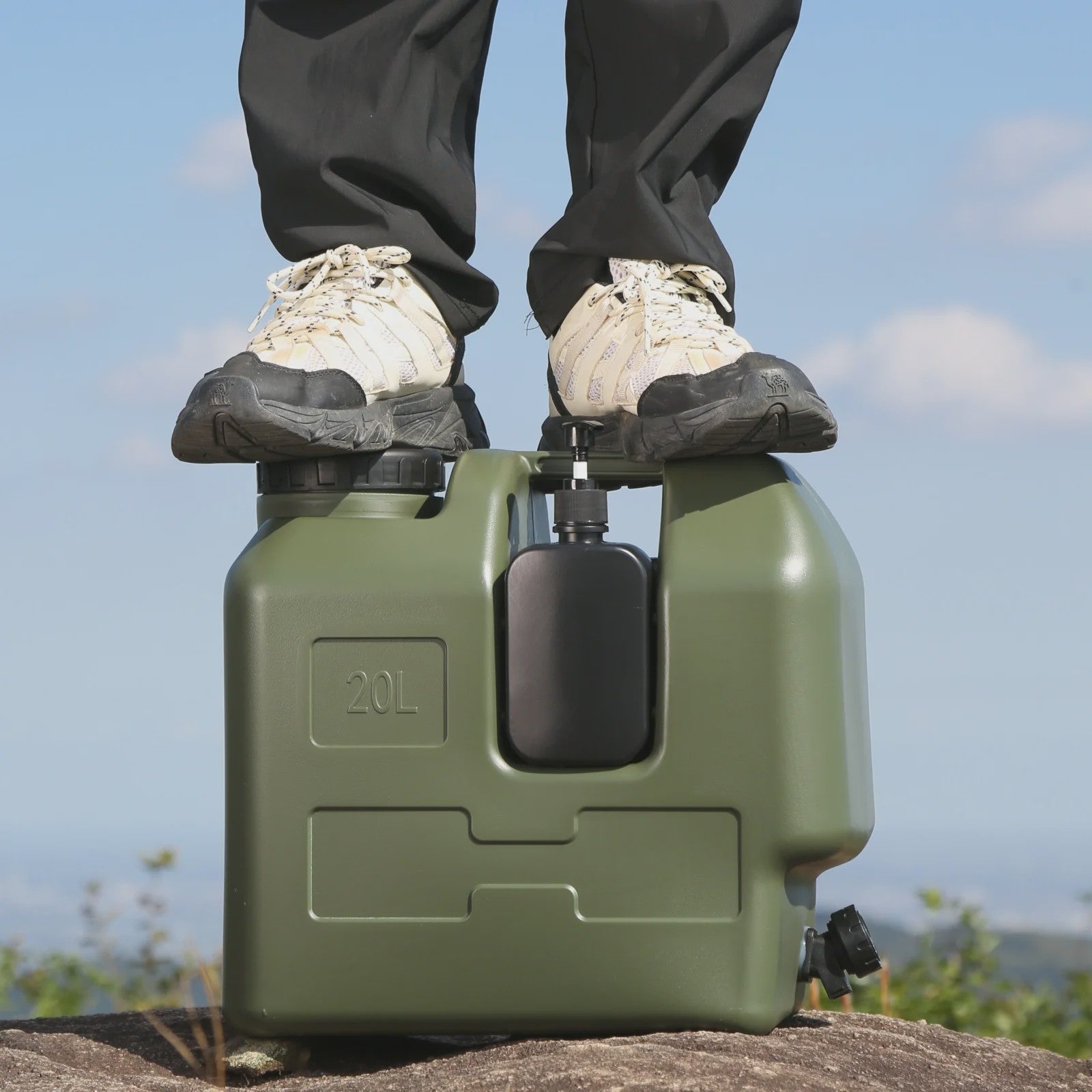 20L Draagbare Watercontainer met Kraan - Ideaal voor Camping, Vissen en Picknicks