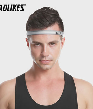 AOLIKES Elastische Zweetband Hoofdband - Zacht Siliconen voor Sport & Fitness