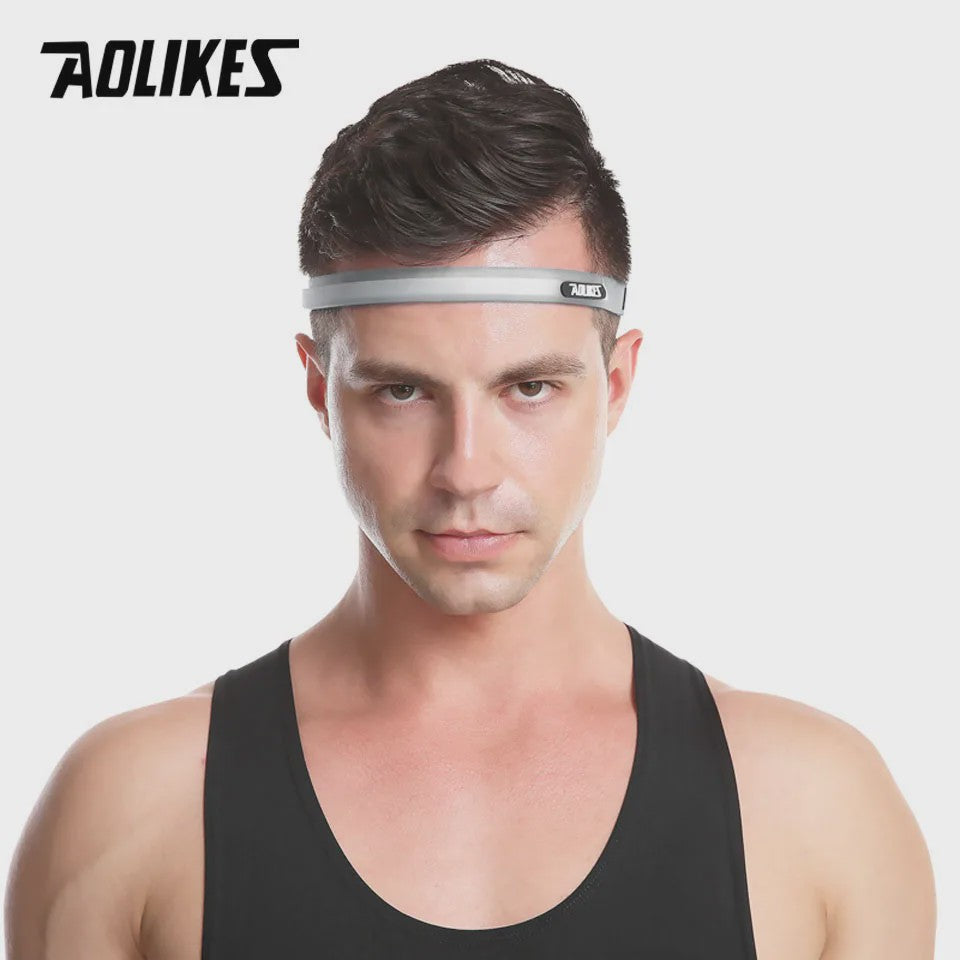 AOLIKES Elastische Zweetband Hoofdband - Zacht Siliconen voor Sport & Fitness