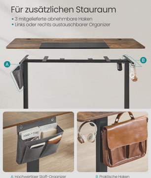 Elektrisch In Hoogte Verstelbaar Bureau 70x160 cm - Traploos Verstelbaar (72-120 cm)