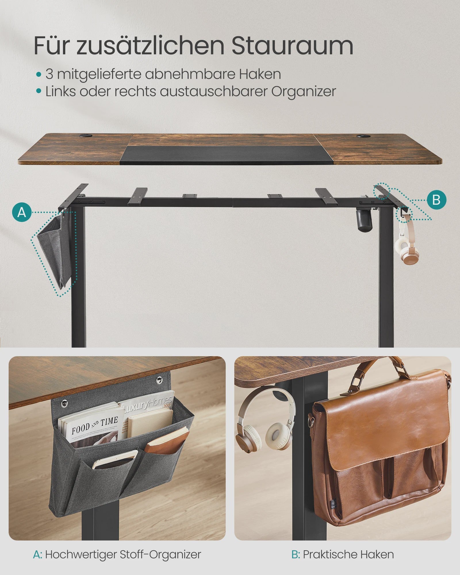 Elektrisch In Hoogte Verstelbaar Bureau 70x160 cm - Traploos Verstelbaar (72-120 cm)