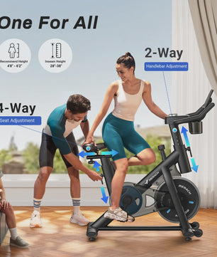 MERACH Hometrainer Fiets met Tablet Houder - Stil, Laag Geluidsniveau, 125kg Draagvermogen