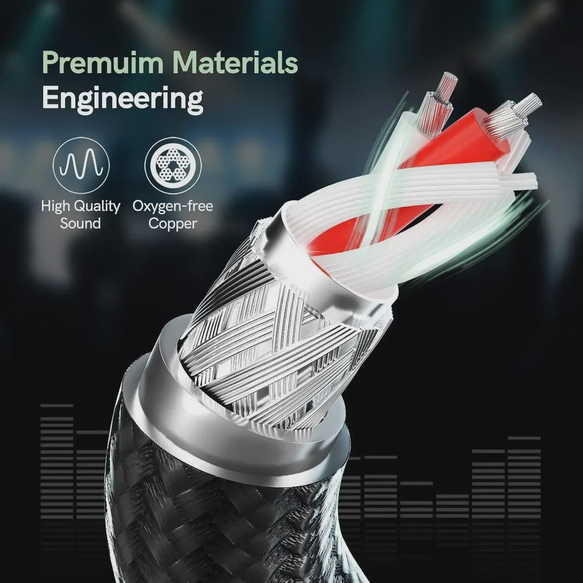 6.35mm TRS naar Dual 6.35mm TS Mono Y-Splitter Audio Kabel - Verliesvrije Signaaloverdracht