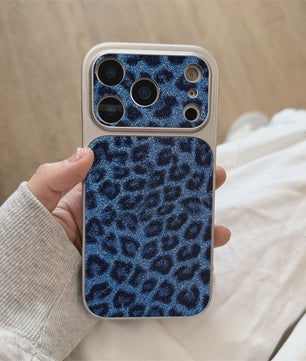 Luxe Leopard Print Telefoonhoesje voor iPhone - Schokbestendig met Bumper