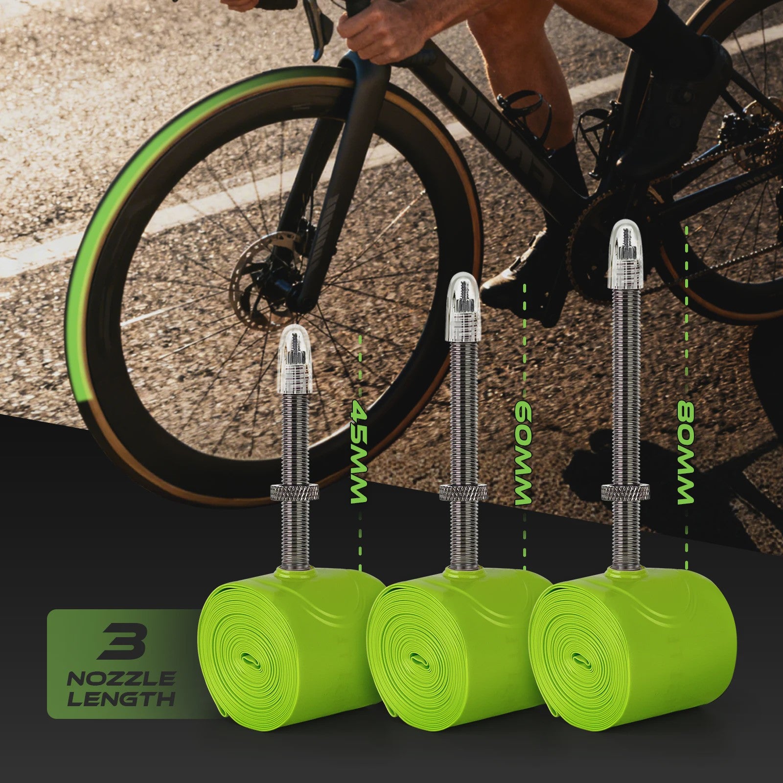 CYCLAMI Ultralichte TPU Binnenband voor Racefiets 700C - Verwisselbare Presta Ventiel