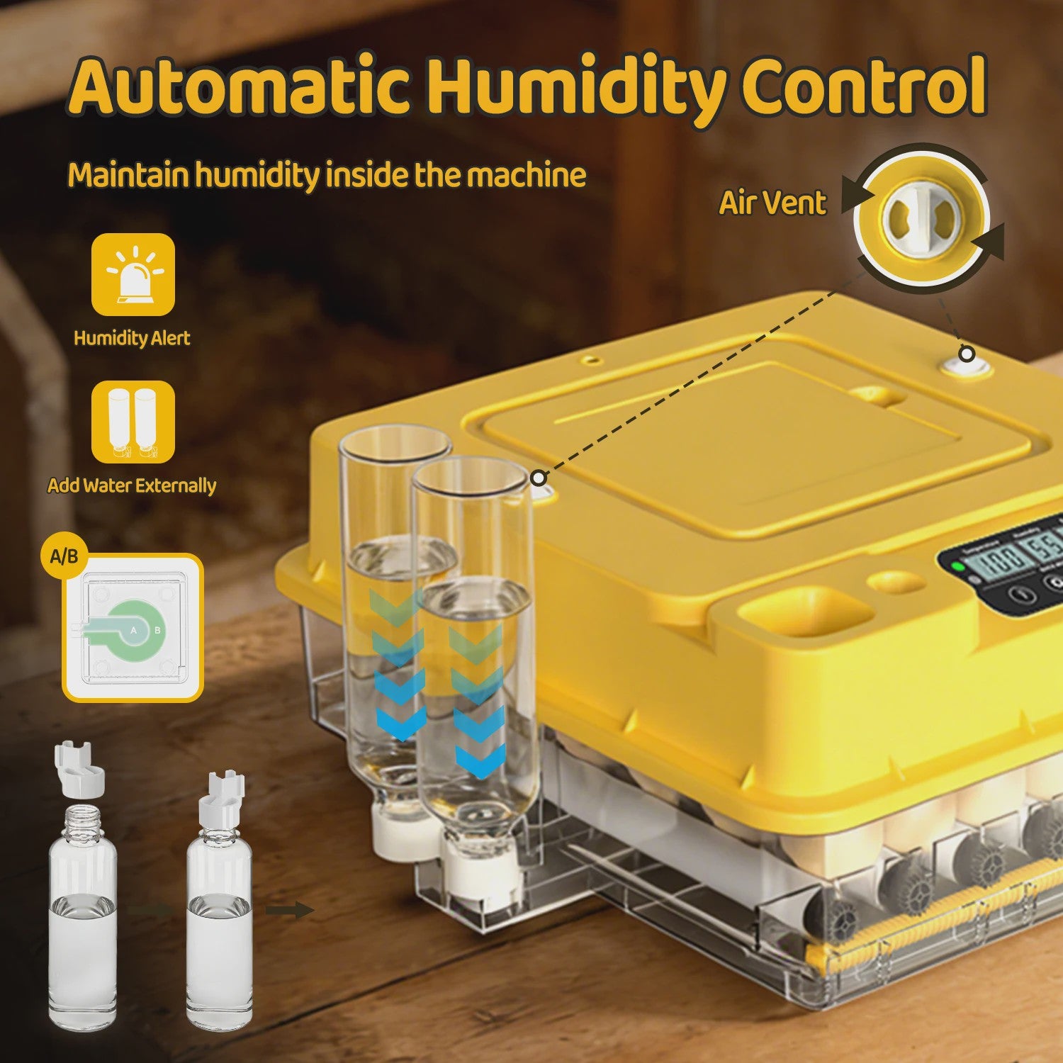 Automatische Broedmachine 288 Eieren - Volledig Automatisch met Temperatuur-, Water- en Keerfunctie - Geschikt voor Kip, Eend, Gans, Kwartel, Duif, Schildpad