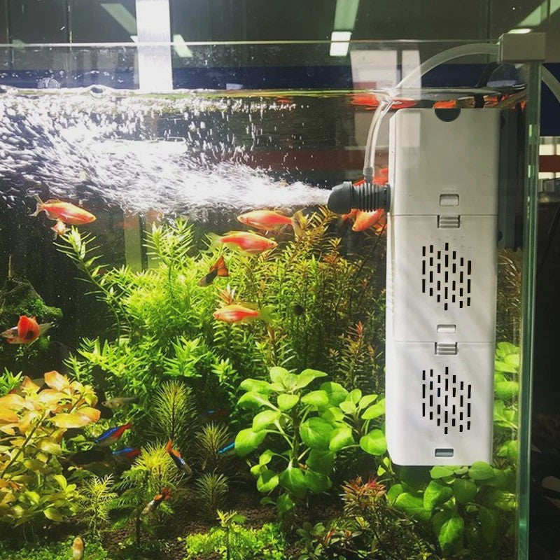 Stille Interne Aquarium Filterpomp met Luchtpomp & Oxygenator - 220V