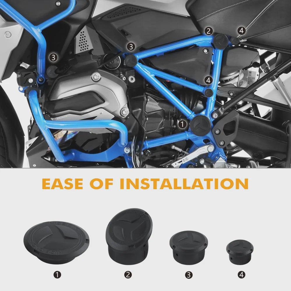 Frame Gaten Afdekking Set & Frame Protector voor BMW R1250GS Adventure (2018-2024) & R1200GS ADV (2014-2018)